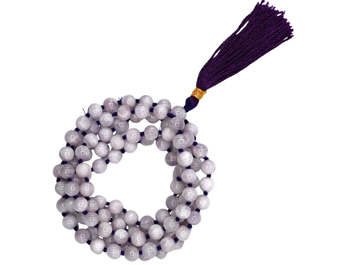 Kunzite Mala Beads (Kunzite / Knotted)