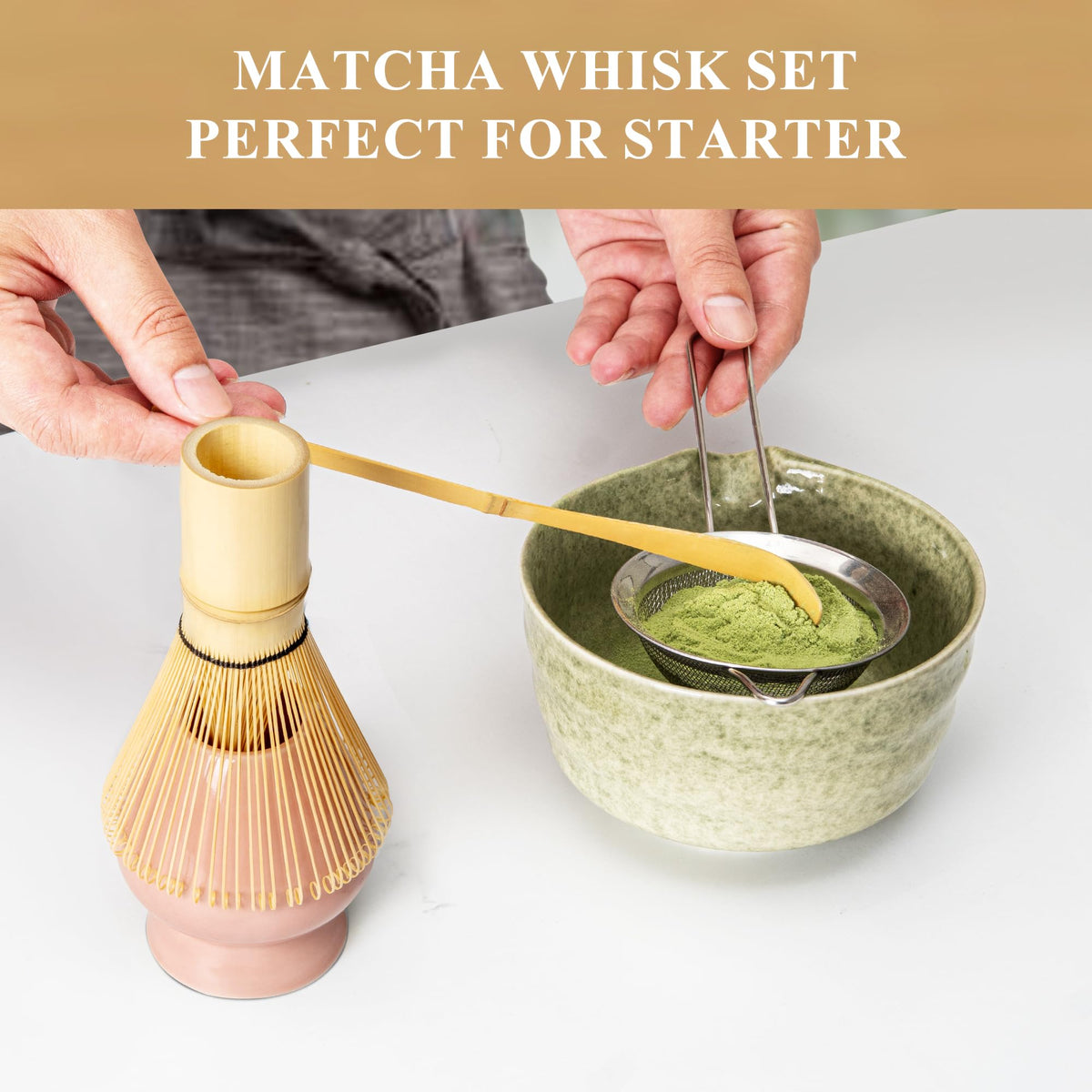 Matcha Whisk Set Pink (Pink)