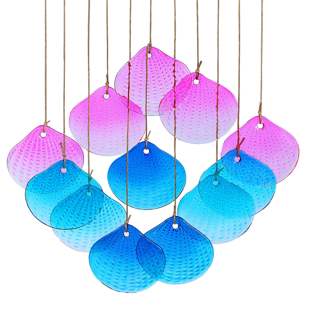 Glass Shell Wind Chimes for Outdoor Decor
