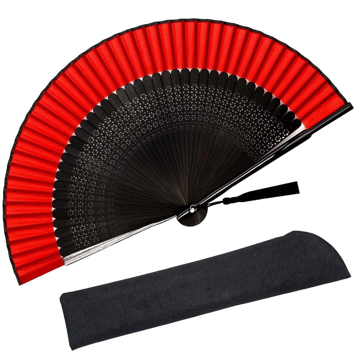 Folding Hand Fan for Women (Sexy Red)