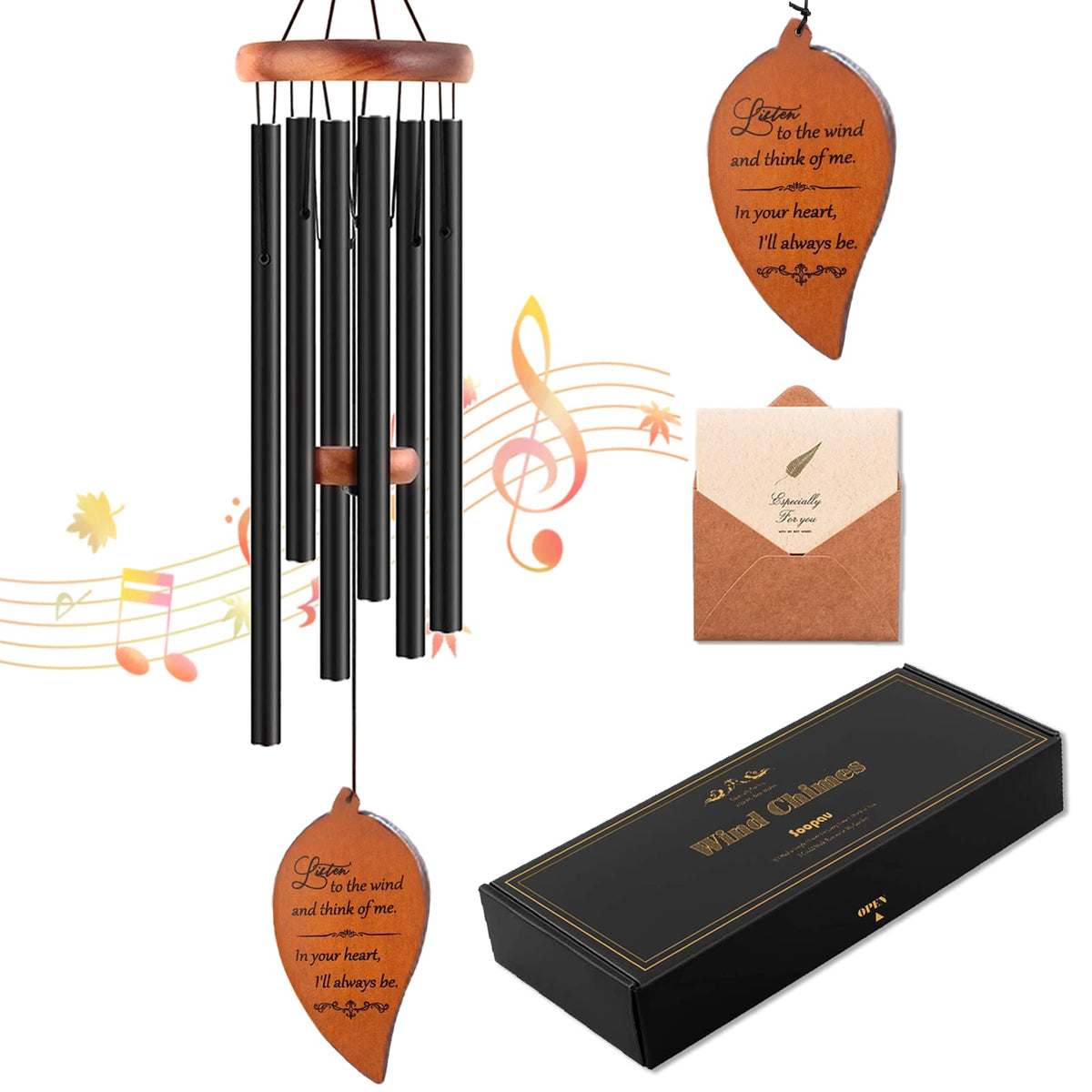 Memorial Wind Chimes for Loss of Loved One Dad Mom