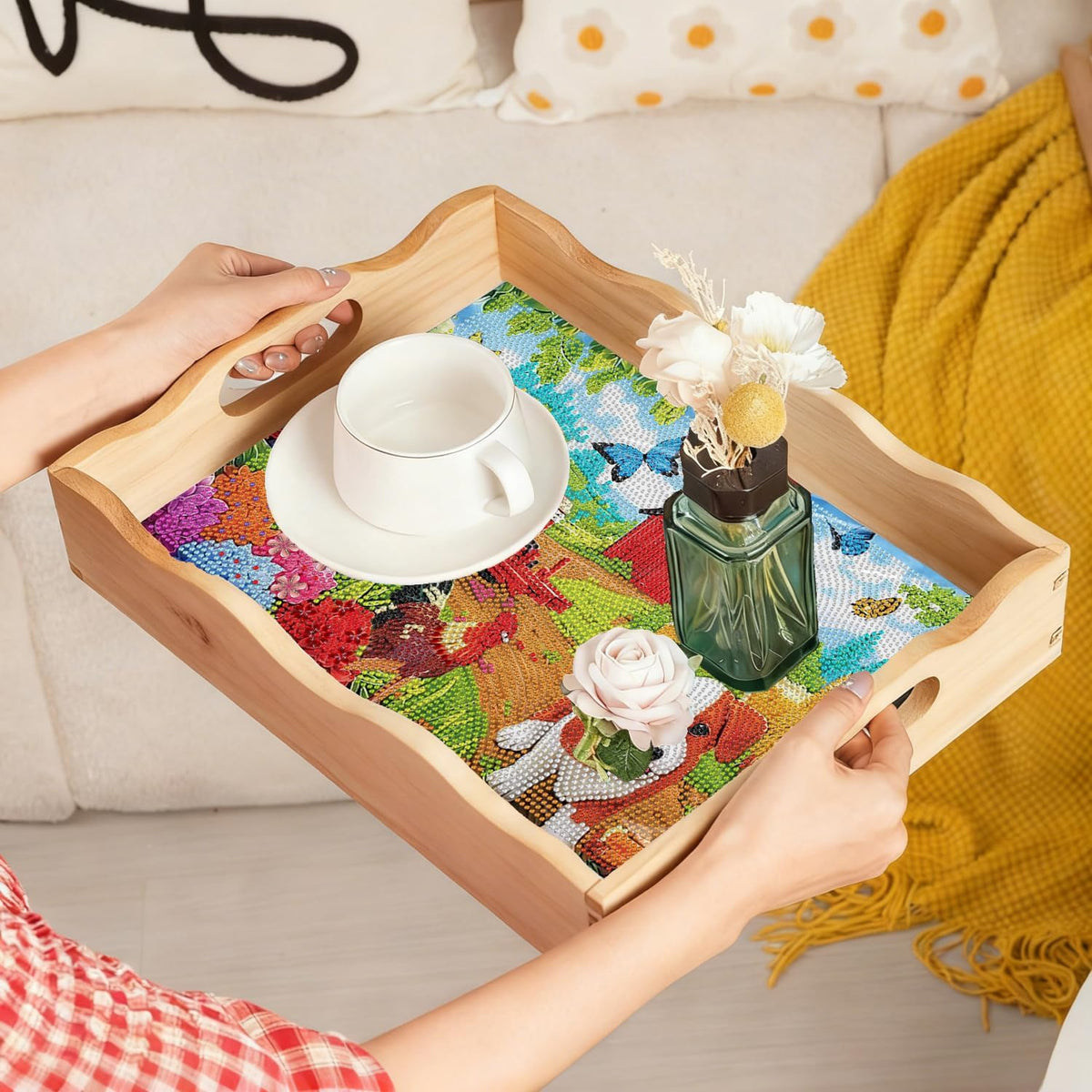 Diamond Art Kits for Adults Wooden Serving Trays with Handles (D Farmhouse CB NEW)