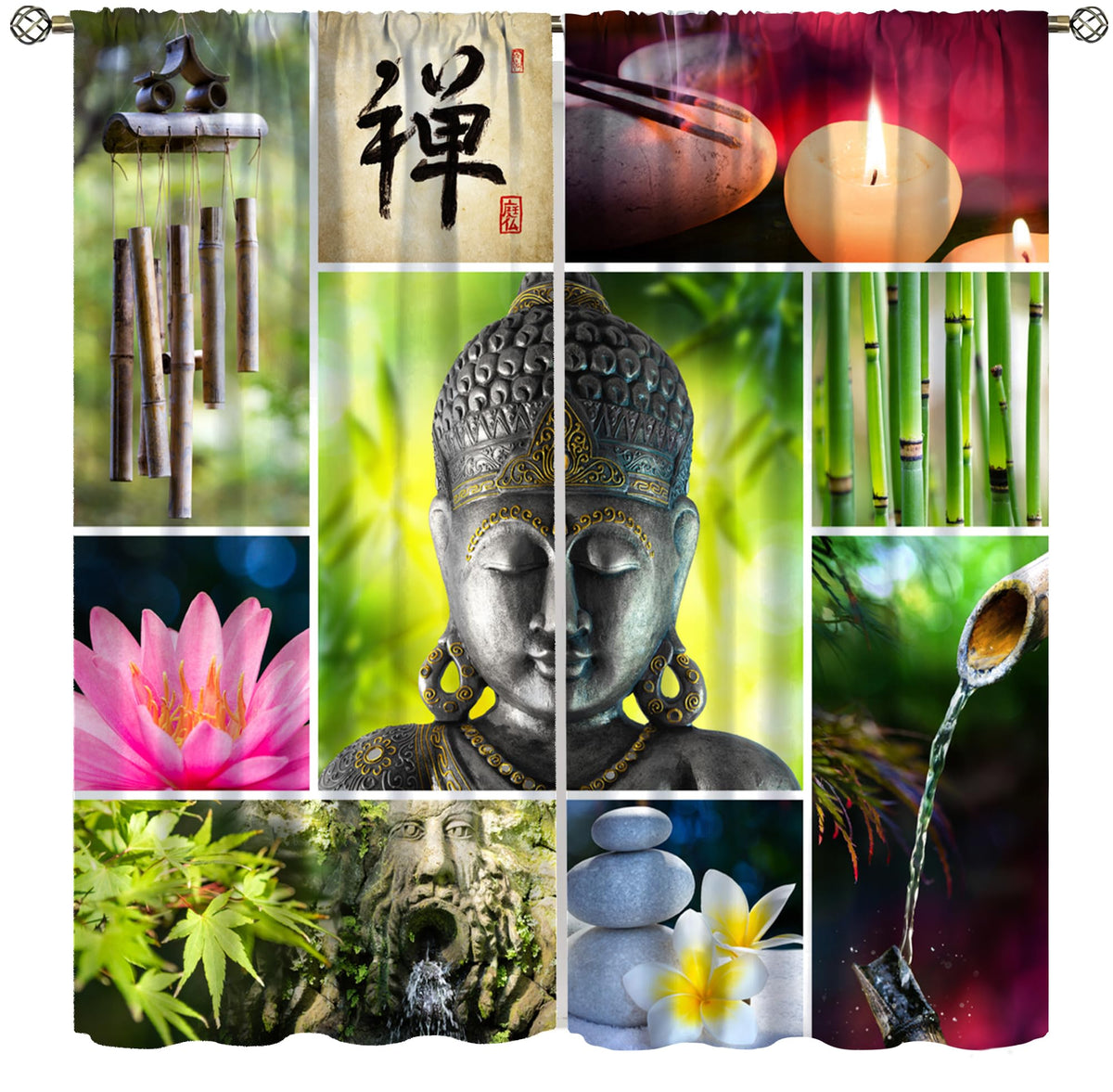 Zen Blackout Curtains (21"W x 45"L (Pack of 2) / Zen-17)