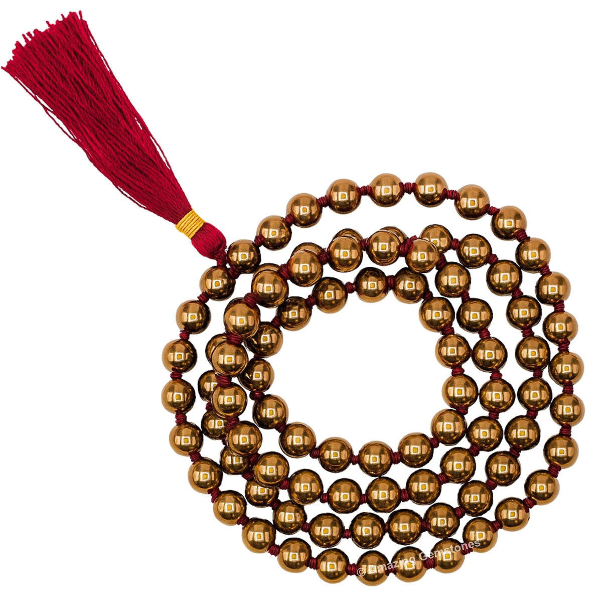 Copper Hematite Mala (Copper Hematite / Knotted)