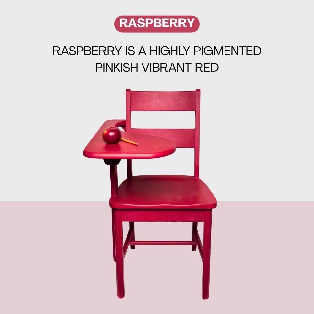 Vintage Furniture Chalk Based Paint for DIY Home Decor Craft Art (Raspberry / 16 Fl Oz (Pack of 1))