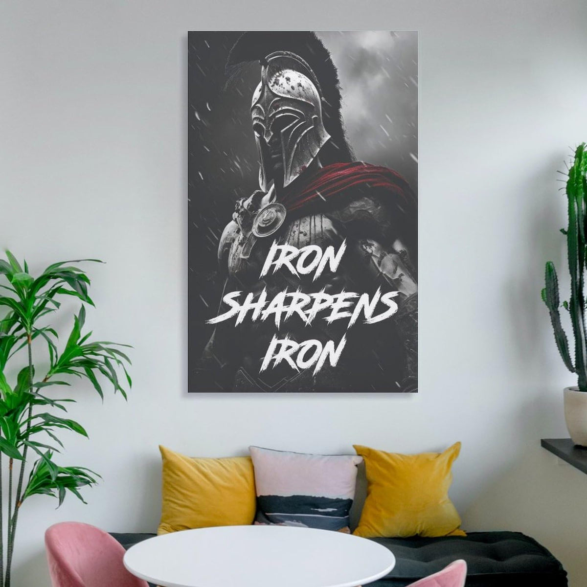 I Am A Spartan Gym Motivation Canvas Printing Wall Art Prints Wall Decor Posters Red Black Obstacle Race Warrior Fitness Industrial Home Gym Garage Office Decor 16x24inch (style-36 / 16x24inch(40x60cm) Unframe)