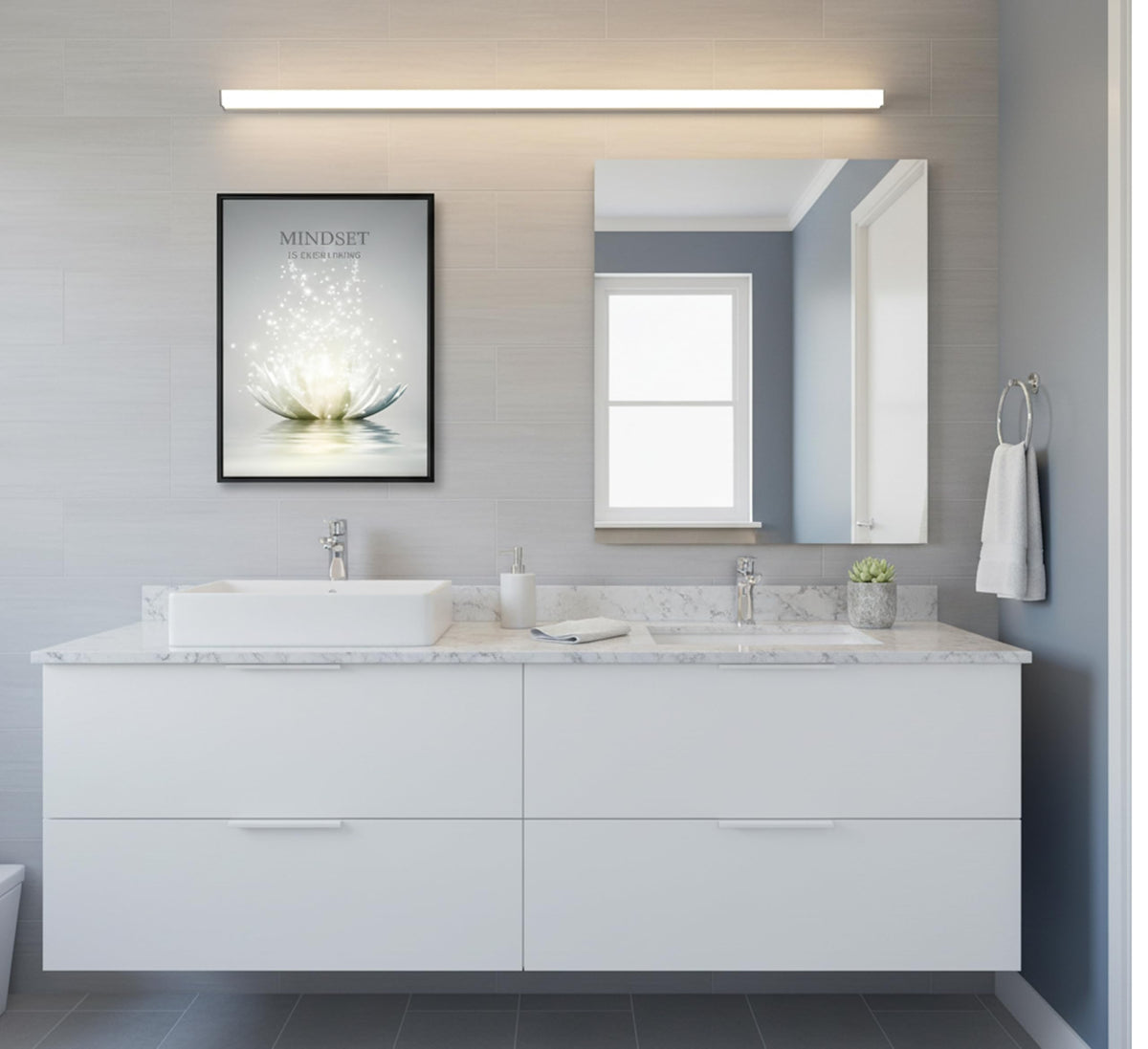 Framed Lotus Wall Art (lotus / 16"L x 12"W)