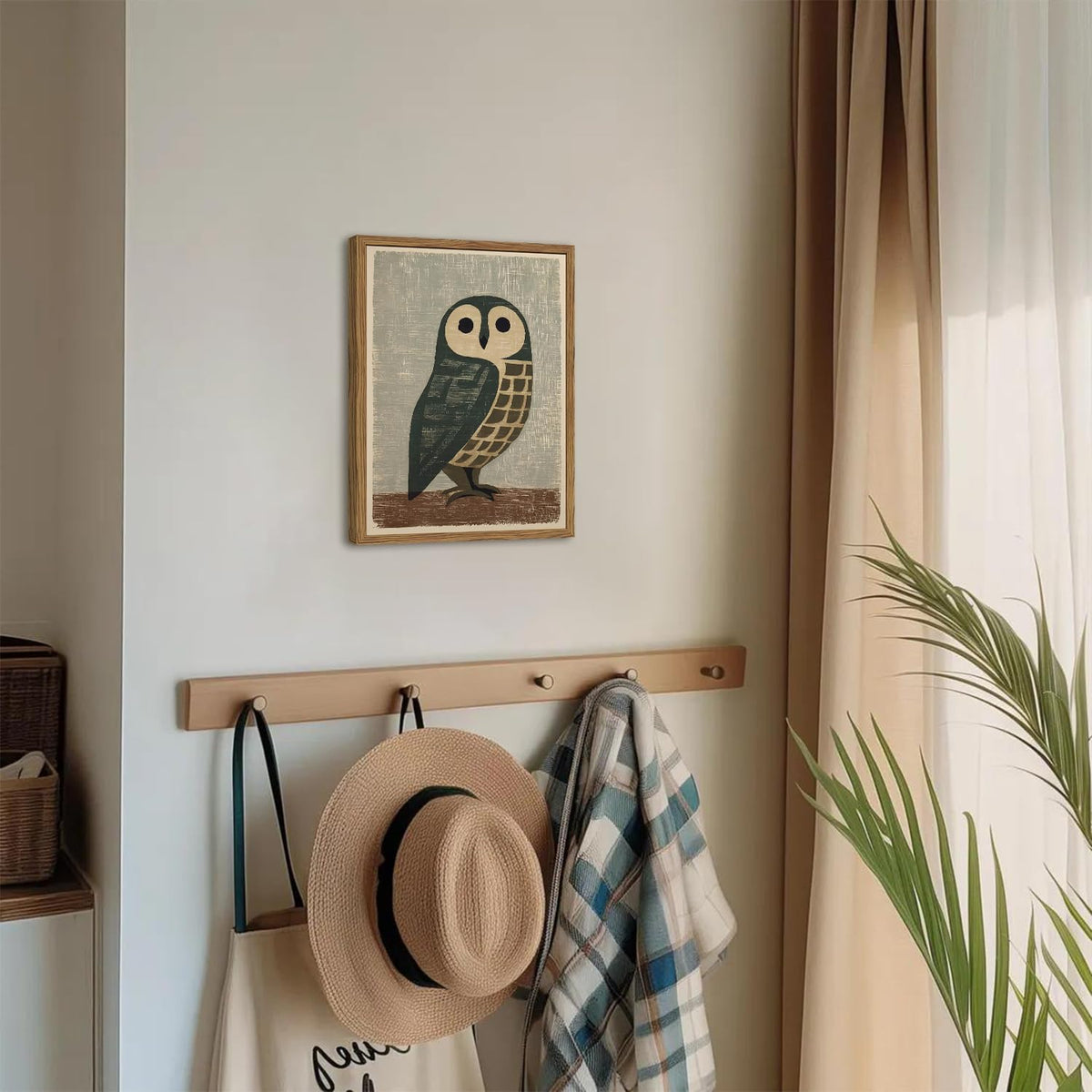 Japanese Owl Wall Art (Animal-O / 24"L x 16"W)