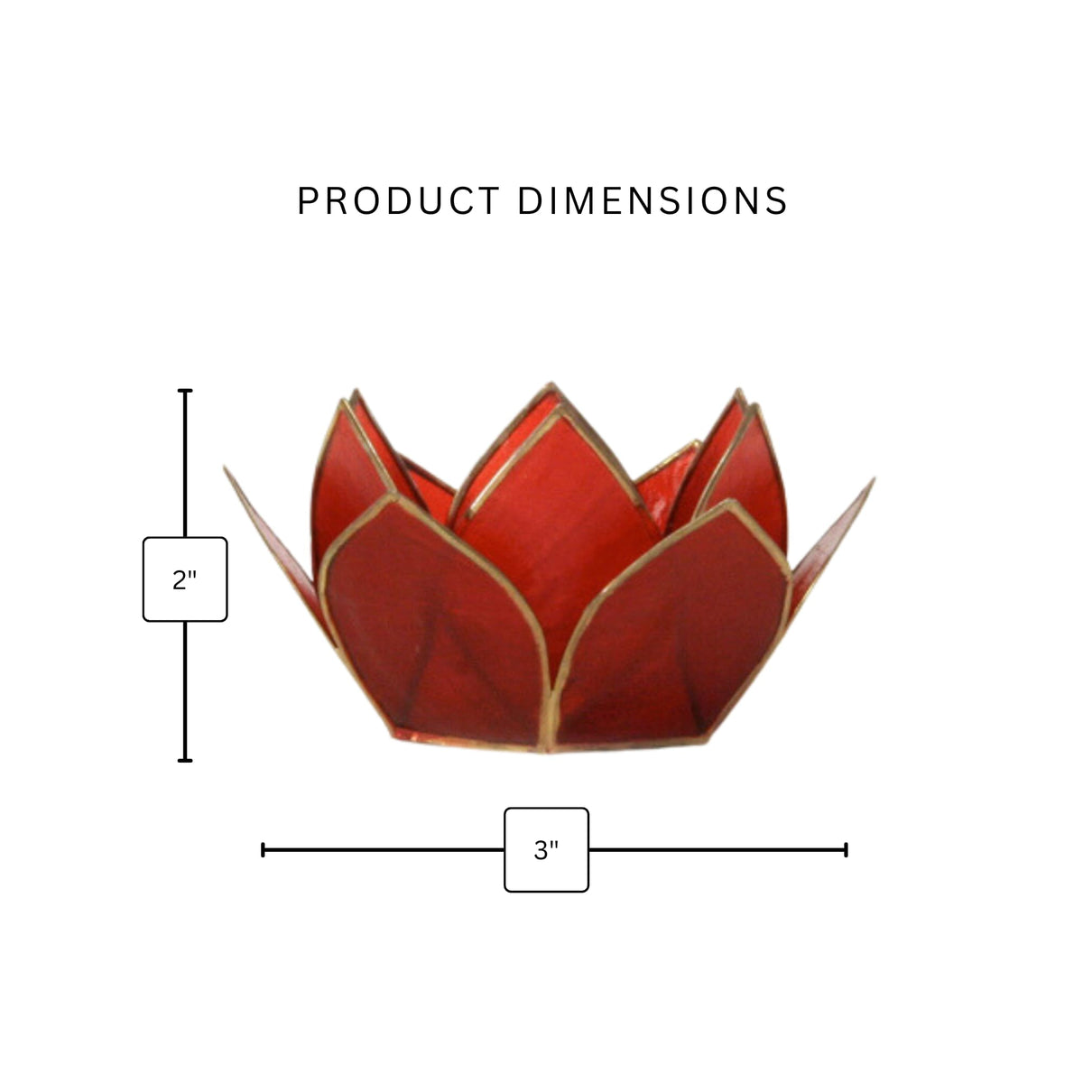 Mini Gemstone Lotus Tealight Holder (Ruby / Mini)