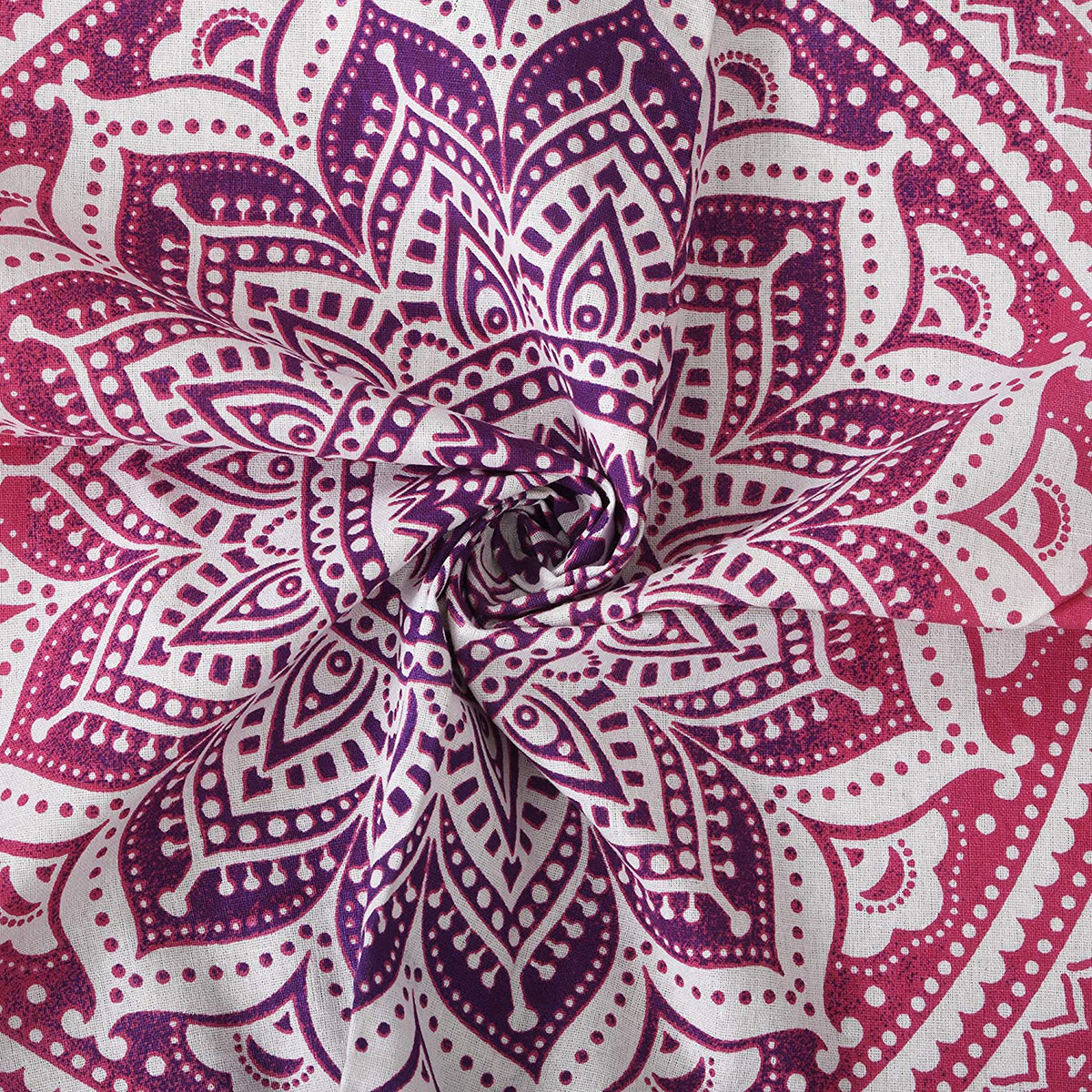 Indian Cotton Pink Purple Tapestry Mandala Wall Hangings (Pink Ombre / 40"L x 30"W)