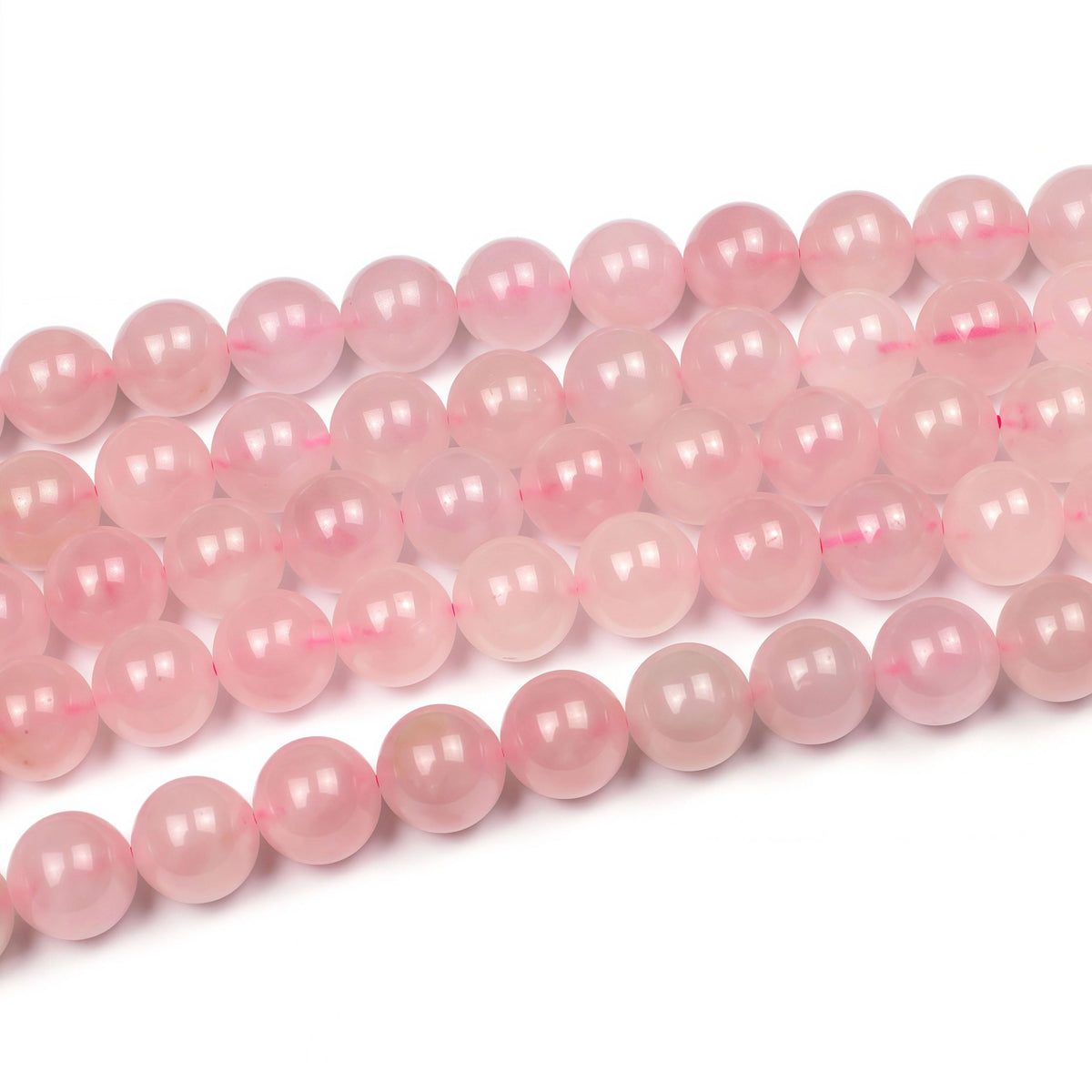 7A Pure Natural Rose Quartz Beads Round Loose Beads for Jewelry Making DIY Bracelet 15" (Rose Quartz / 10mm)