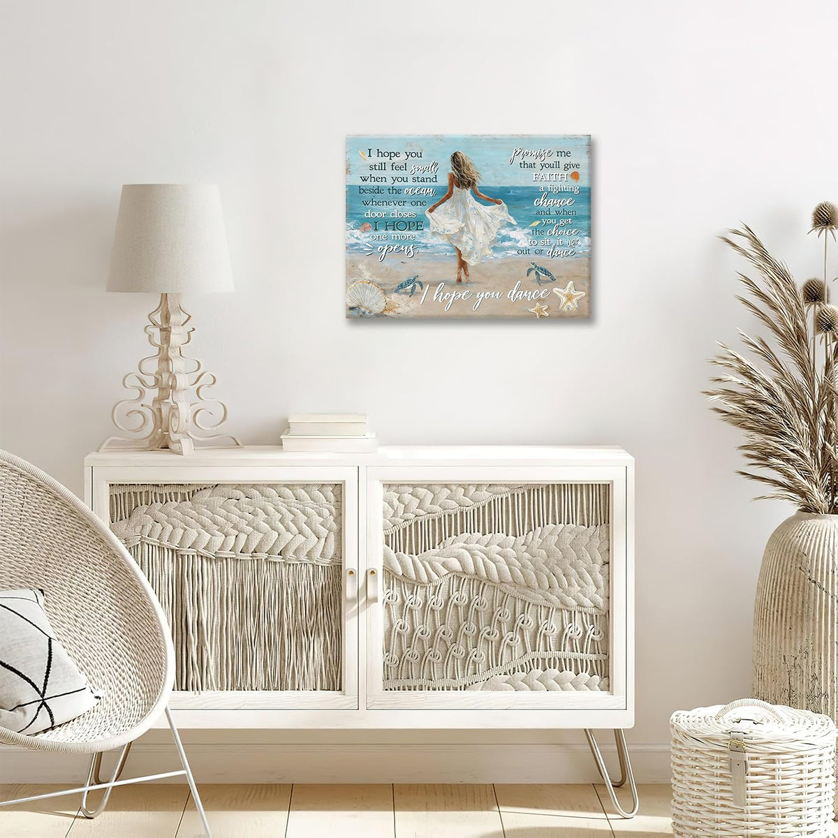 Inspirational Seaside Canvas Wall Art Coastal Modern ArtWork 16" x 20" (Inspirational Seaside / 20"L x 16"W)