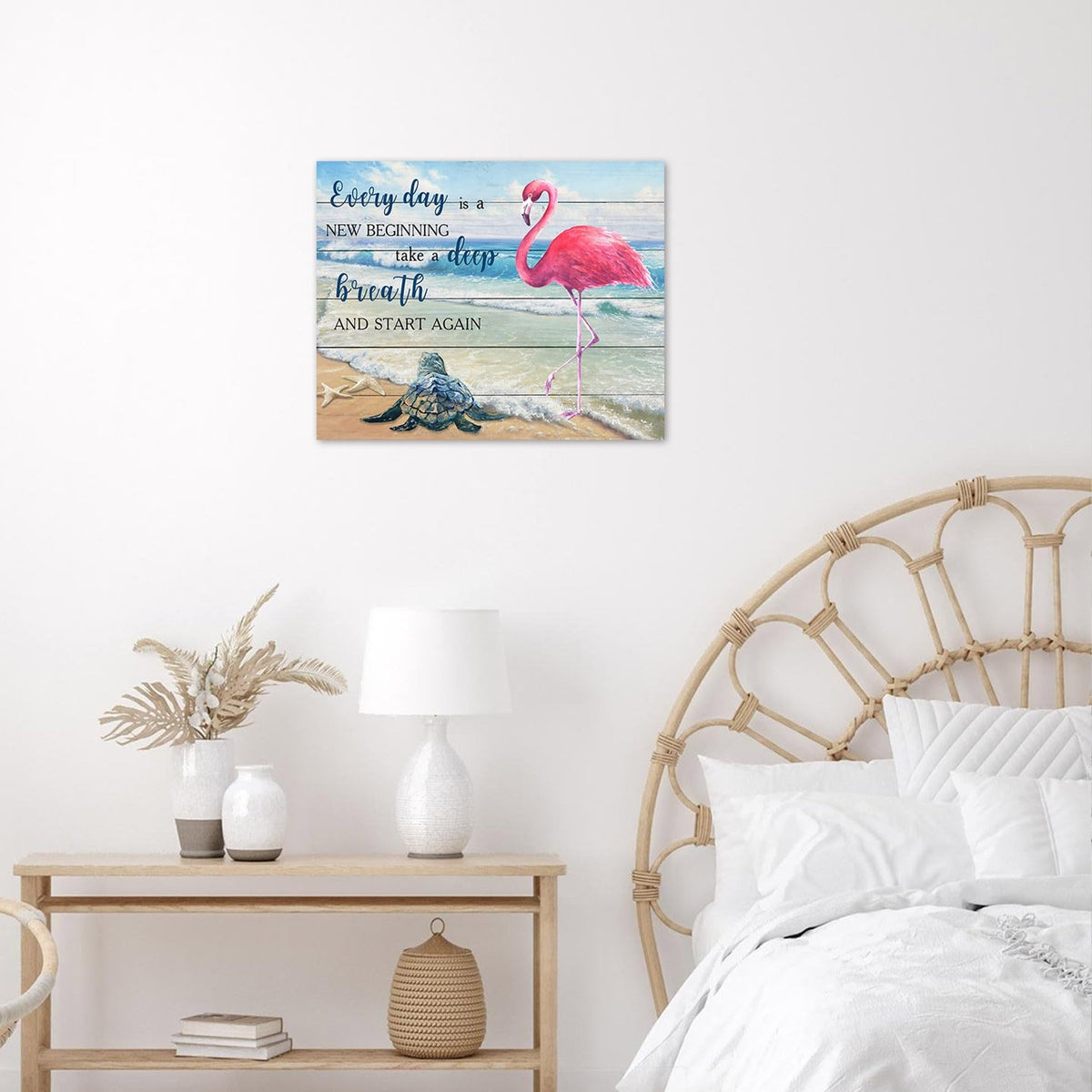 Beach Inspirational Wall Art (Blue / 8"L x 10"W)