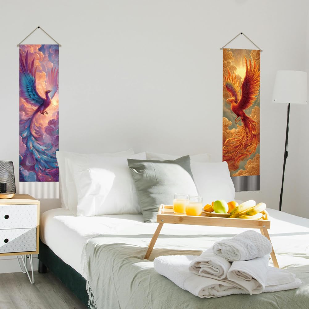 2Pcs Phoenix Tapestry (Multicolor-Phoenix)