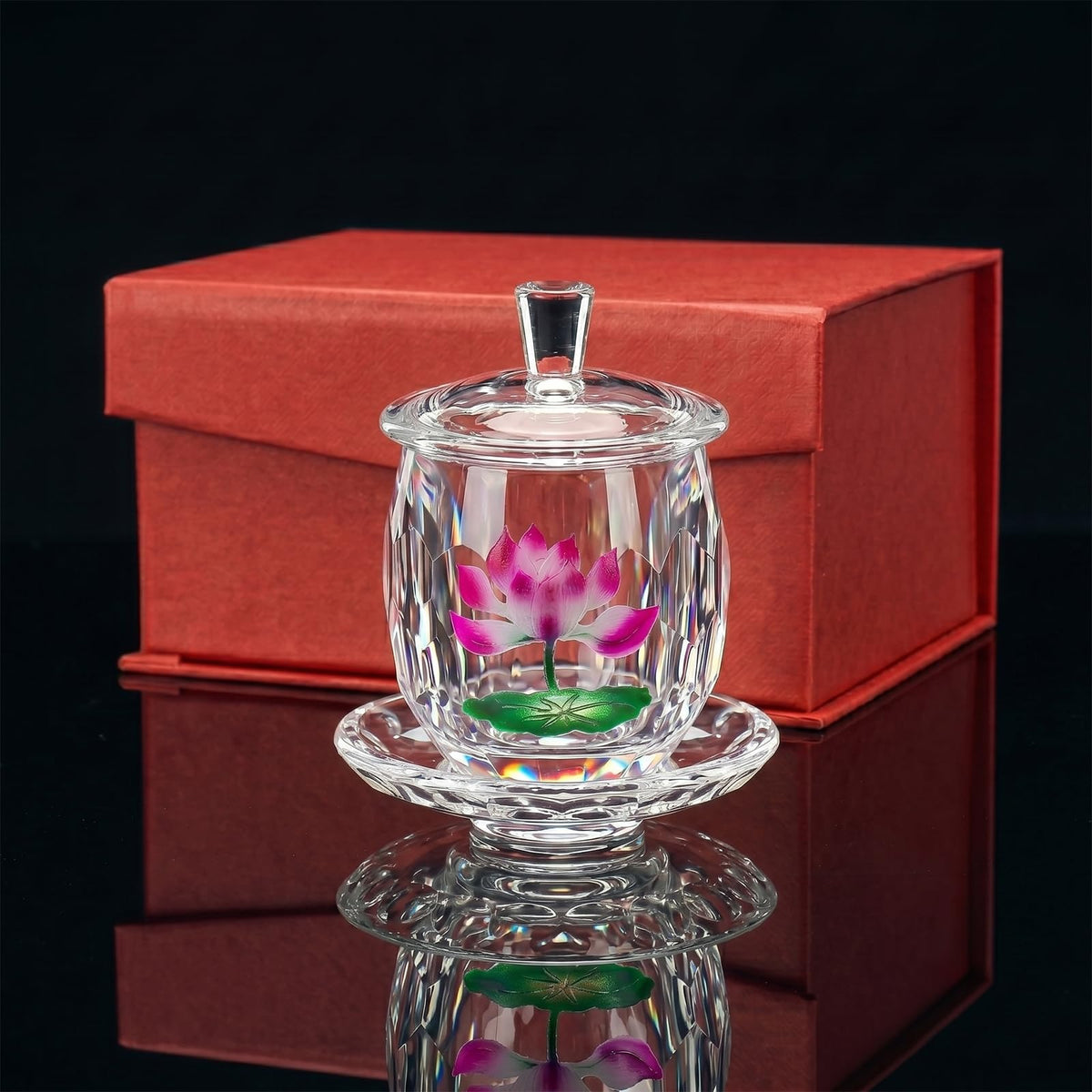 Buddha Water Cup (1pc Lotus Glass Cup)
