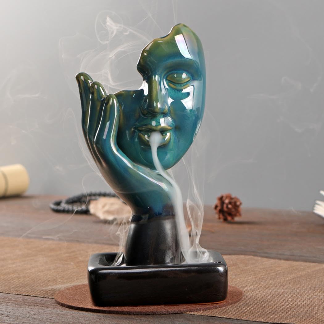 Ceramic Incense Holder (Mask Statue)