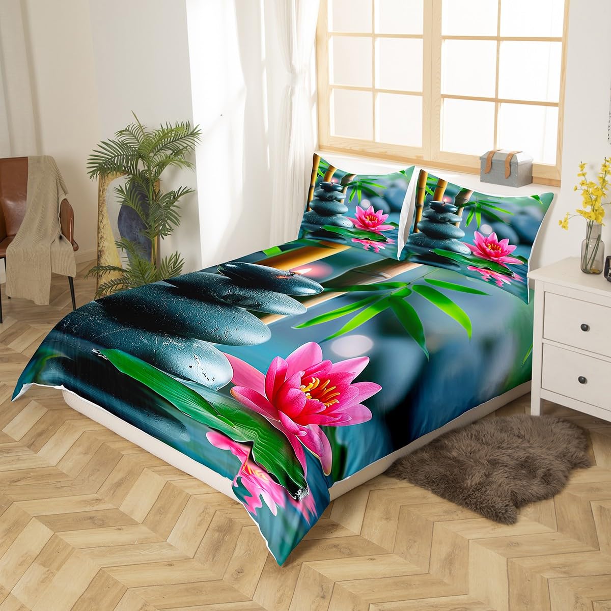 Bamboo Candle Bedding Set Queen (Cyj12016tj / Queen 90"x90")