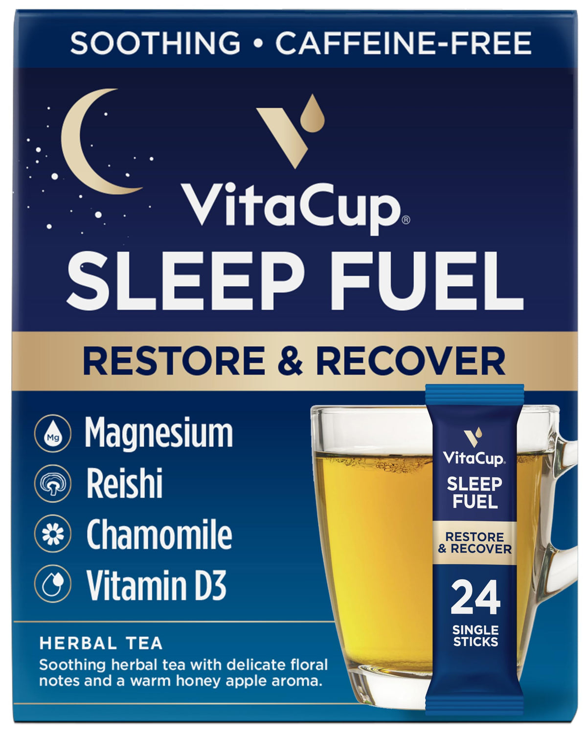 Sleep Fuel Instant Tea Packets w (24 Count (Pack of 1))