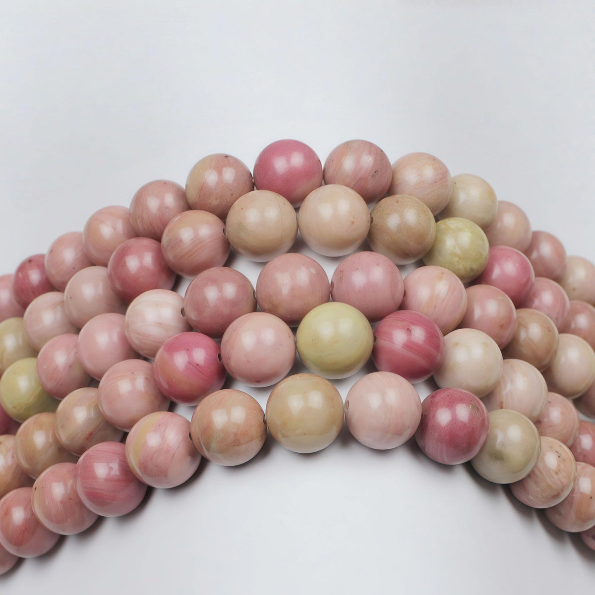 Natural Red Stripes Rhodonite Round Stone Beads for Jewelry Making (Red Stripes Rhodonite / 4mm)