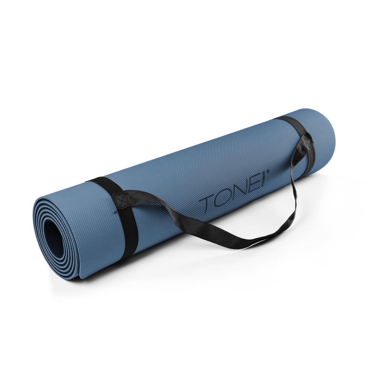 1 4" Yoga Mat (V Pattern / Black/Blue)