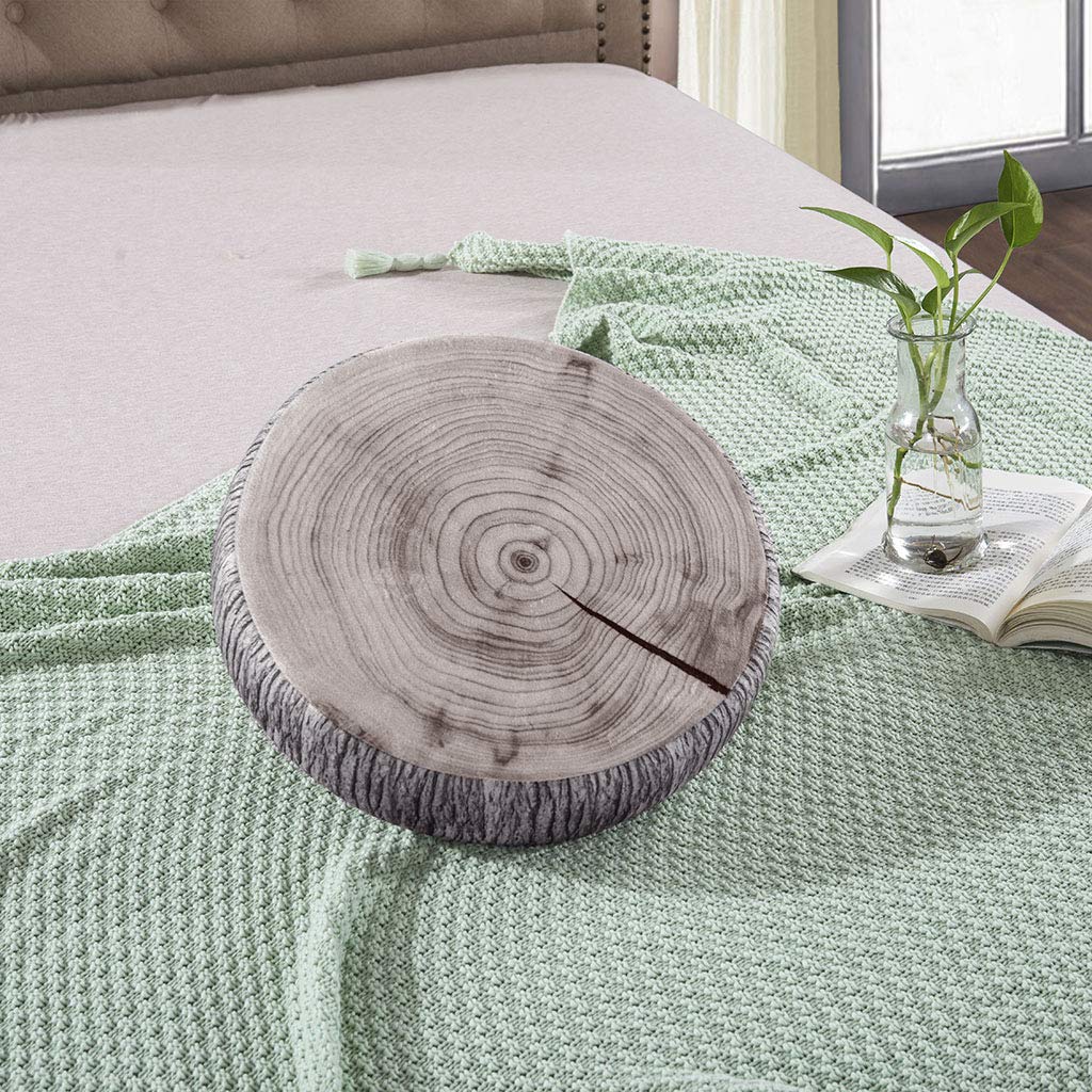 Decorative Round Throw Pillow (Green / 14" x 14" x 2.75")