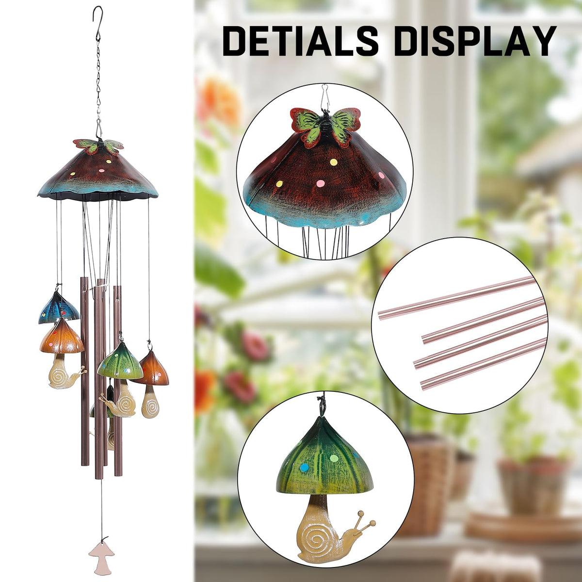 Wind Chimes for Outside (brown)