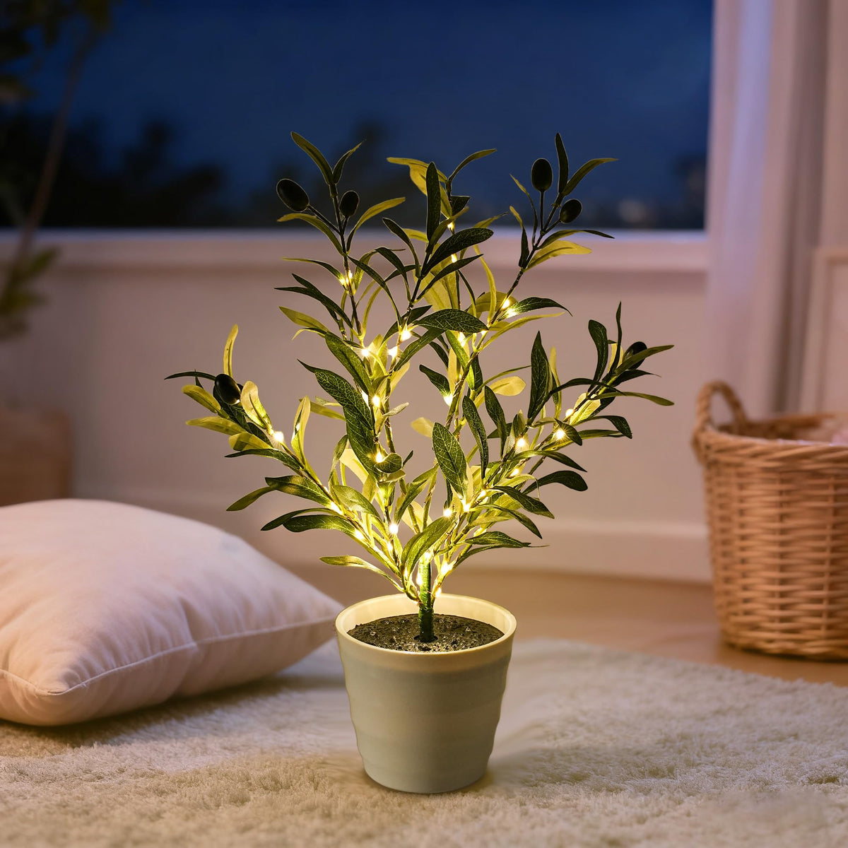 Palm Tree Lamp Gifts for Women Faux Palm Tree Decor for Bedroom Coffee Shop (Twinkling Tree)