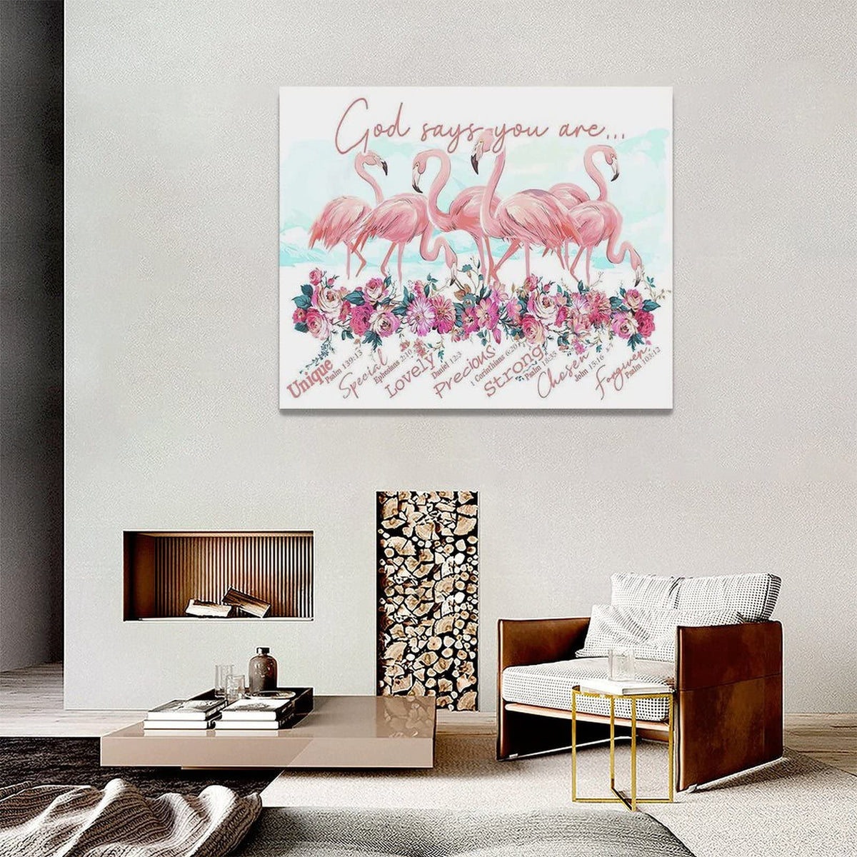 Pink Flamingo Wall Art (Flamingo / 20"L x 16"W)