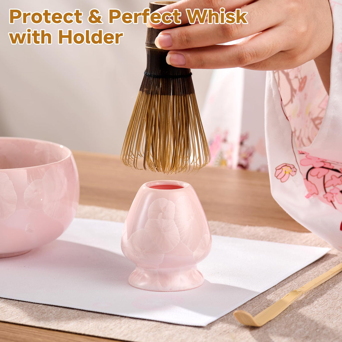 Matcha Whisk Set (6 pcs / Pink)