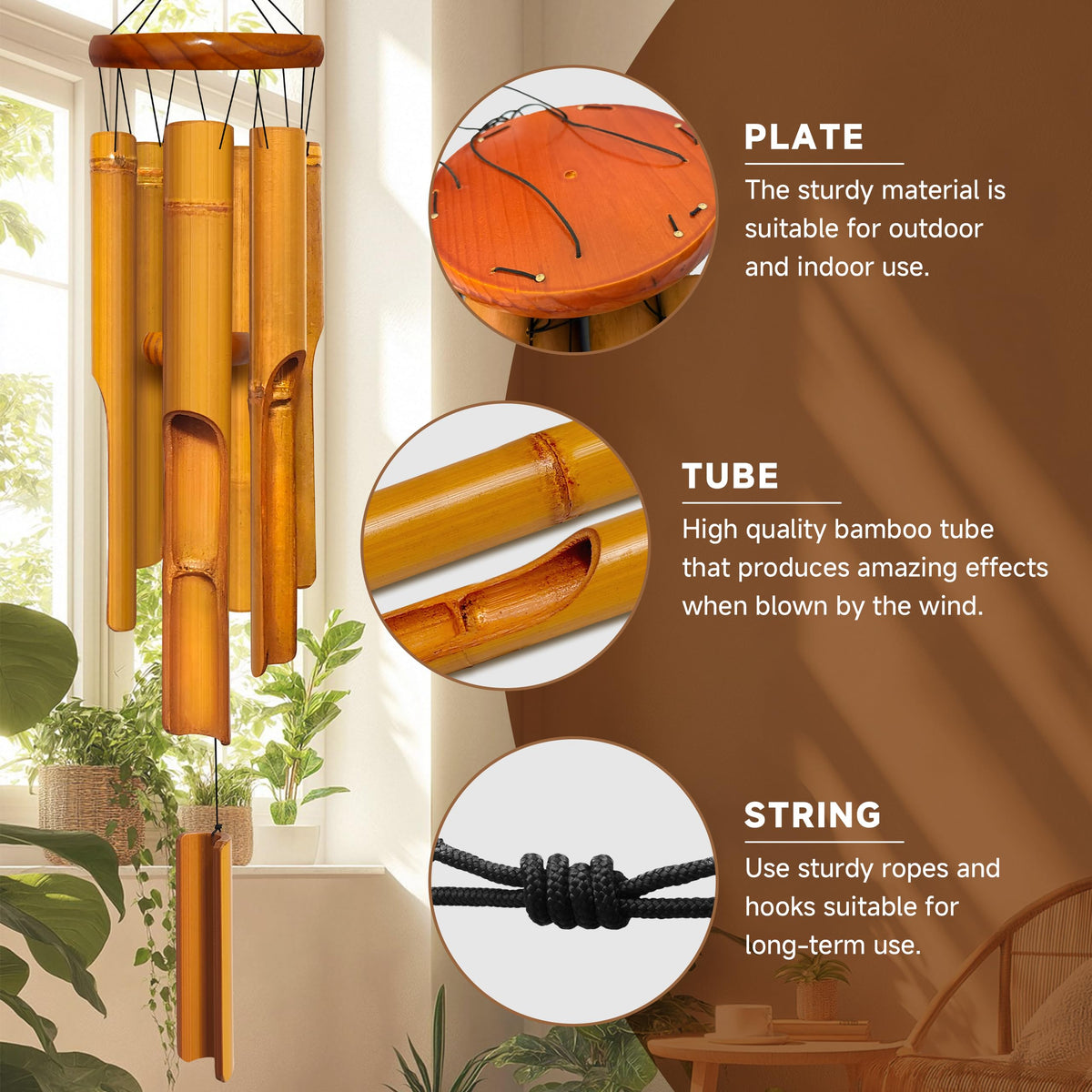 30" Bamboo Wind Chimes (30'')