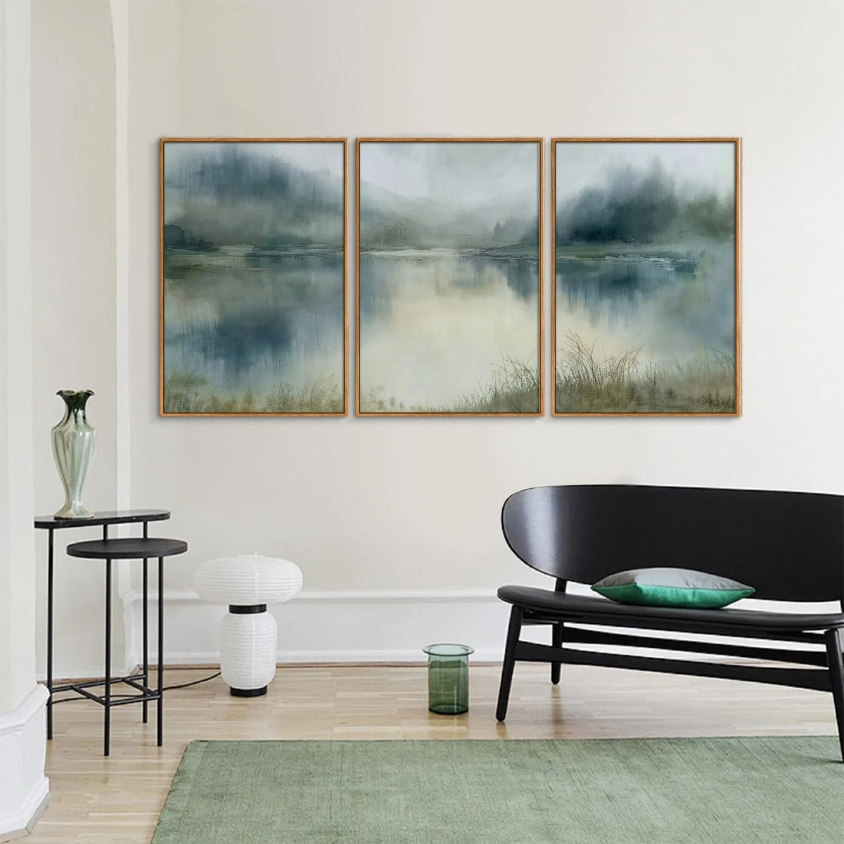 Large Abstract Nature Framed Canvas Wall Art (Abstract Nature / 36"L x 24"W)