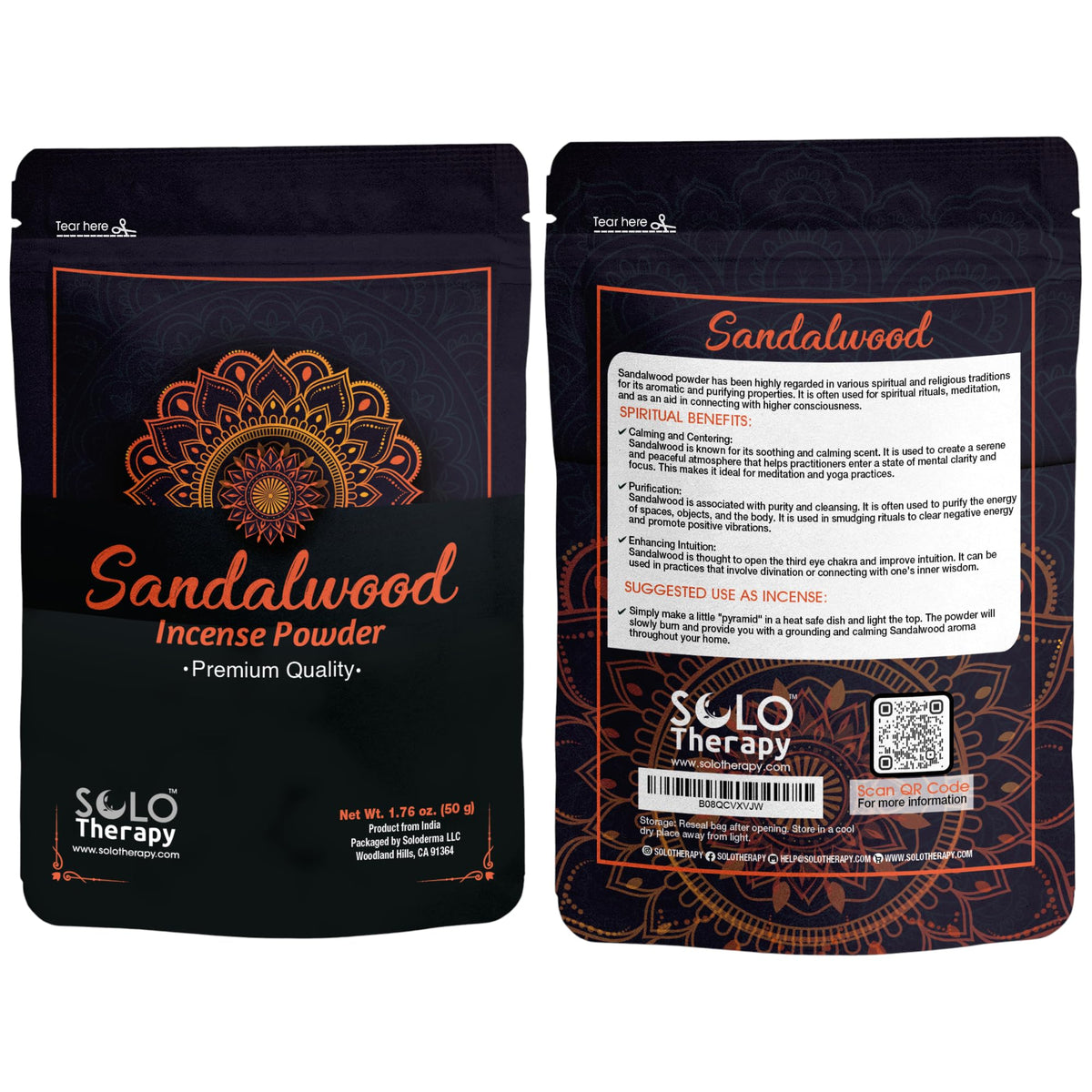 Sandalwood Incense Powder 50 Grams (Sandalwood Incense Powder)