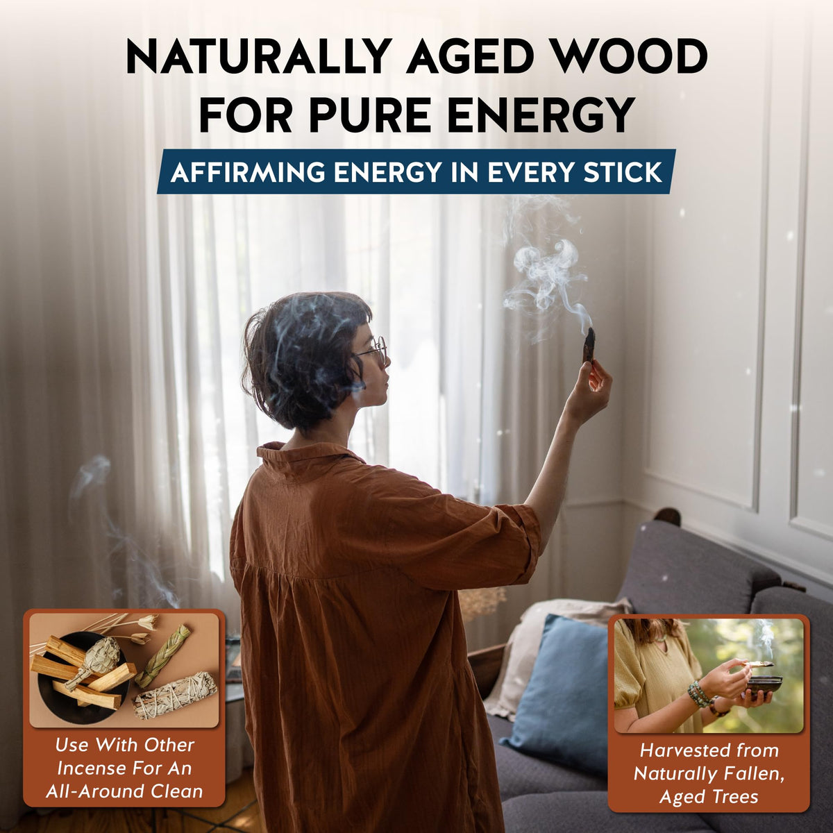 Palo Santo 6 Holy Wood Incense Sticks for Smudging