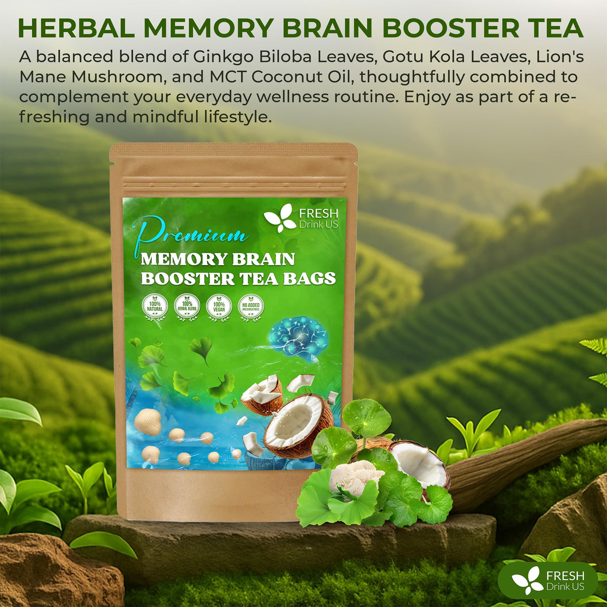Memory Brain Booster Tea Bags (75 Tea Bags)