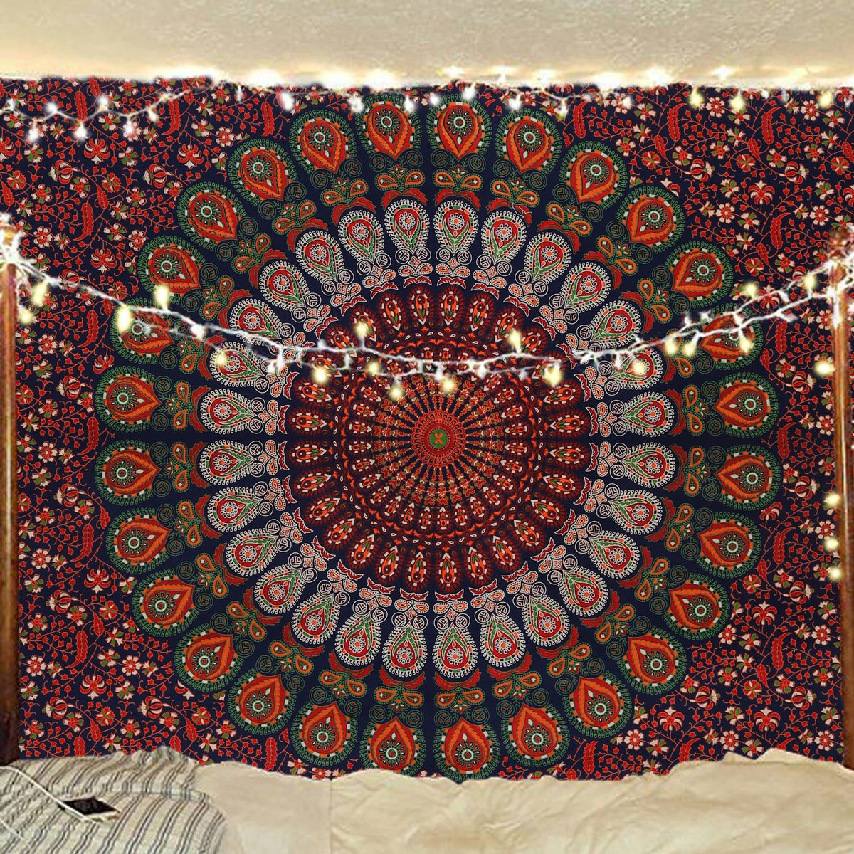 Cotton Golden (Golden Red Green / 72"L x 54"W)