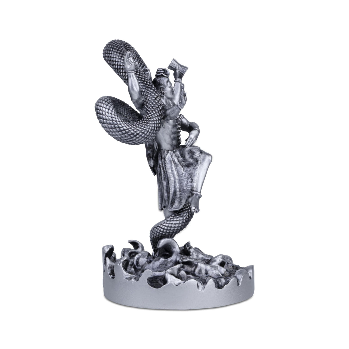 Mystical Lord Shiva Statue 3.9 Inch (Silver)