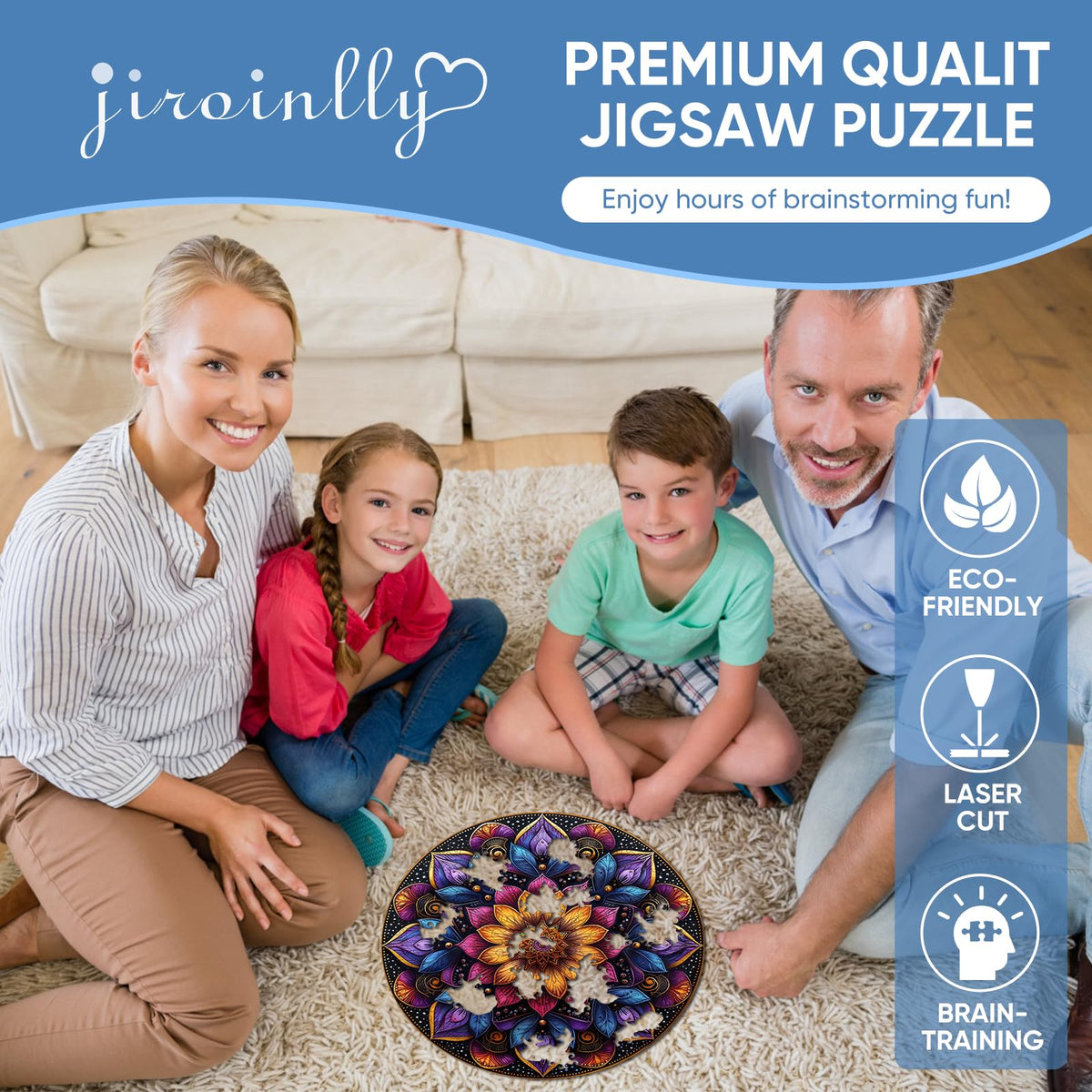 Wooden Puzzles for Adult (500Pcs / Mandala Flower)