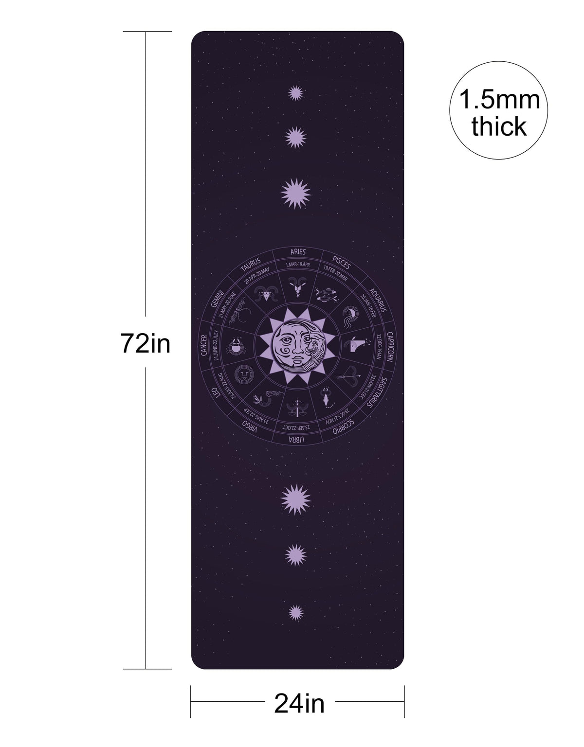 Printed Travel Yoga Mat (ShiErGongWei)