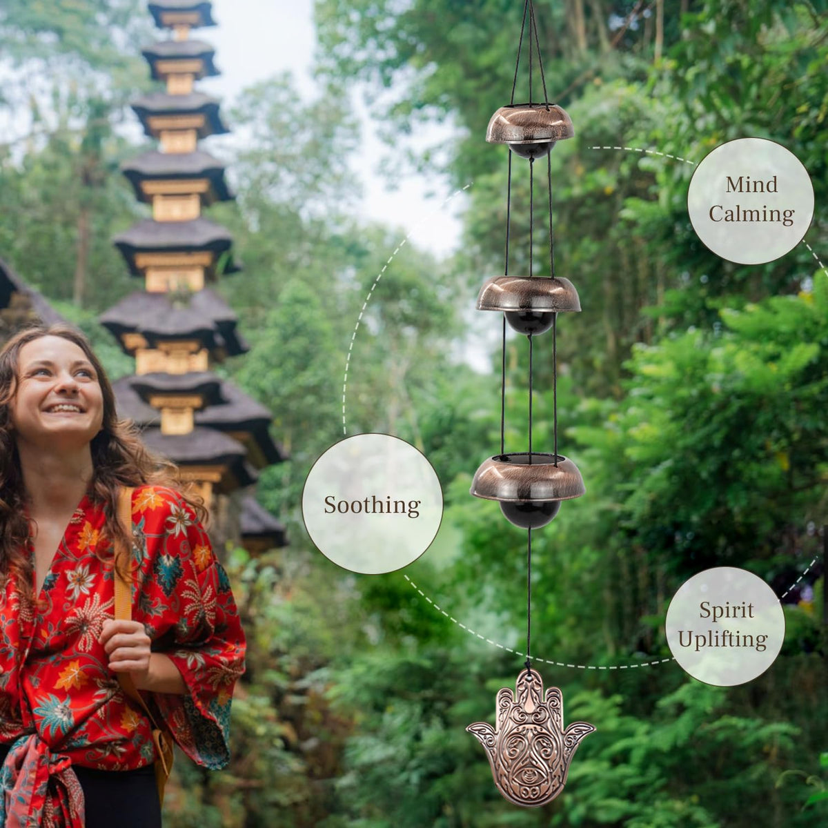 Temple Wind Chime (3 Buddha Bell)