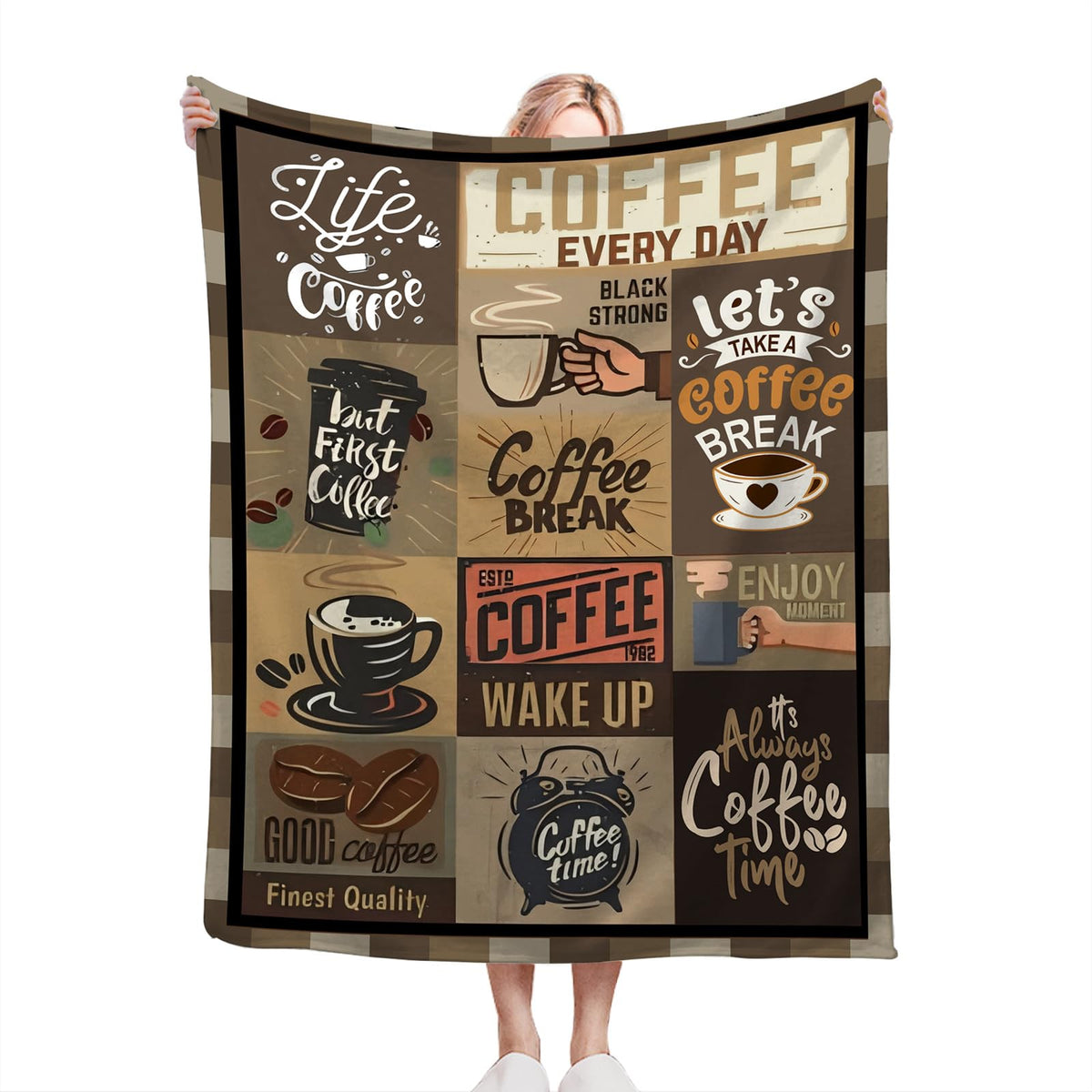 Cardinal Coffee Throw Blanket (50"x60" / Coffee)