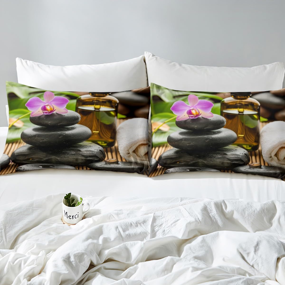 Spa Stones Bedding Set Queen (Cyj12011tj / Queen 90"x90")