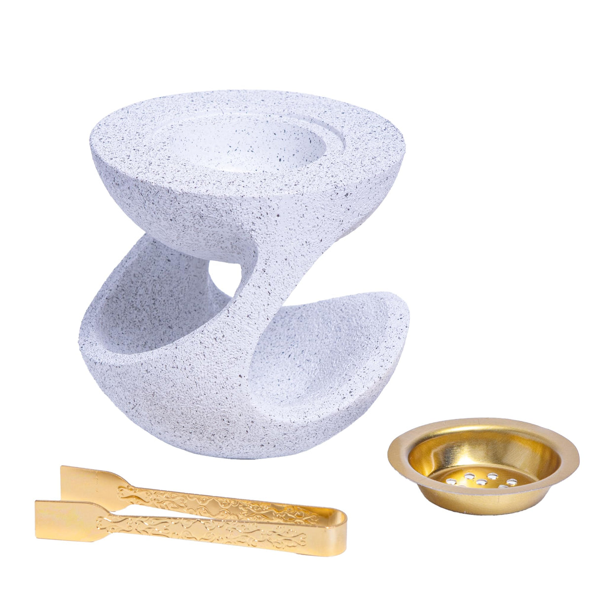 Bakhoor Burner Frankincense Resin Incense Burner (White)