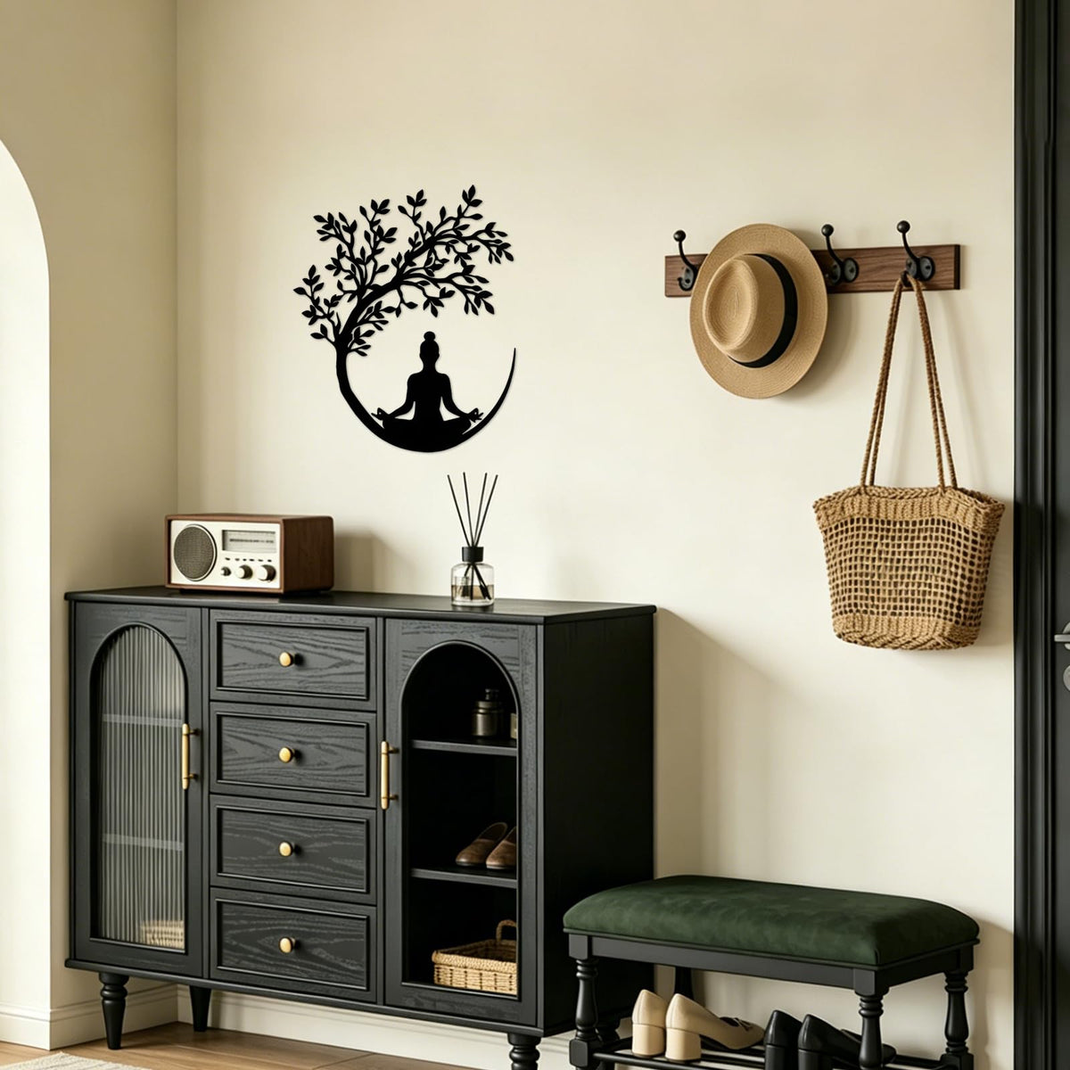 Tree of Life and Buddha Metal Wall Decor (Tree of Life and Buddha)