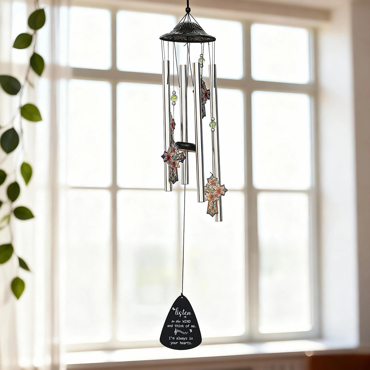Cross Memorial Wind Chime (Faith Series – Cross – 34 Inch)