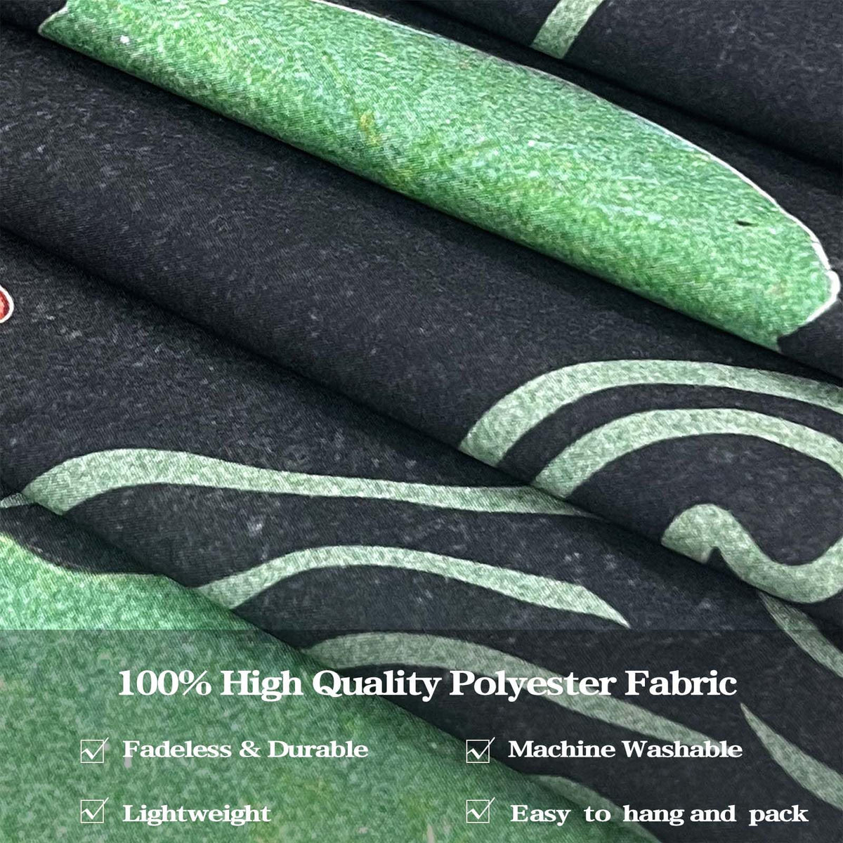 Japanese Tapestry (Art Deco / Black / 60"L x 44"W)
