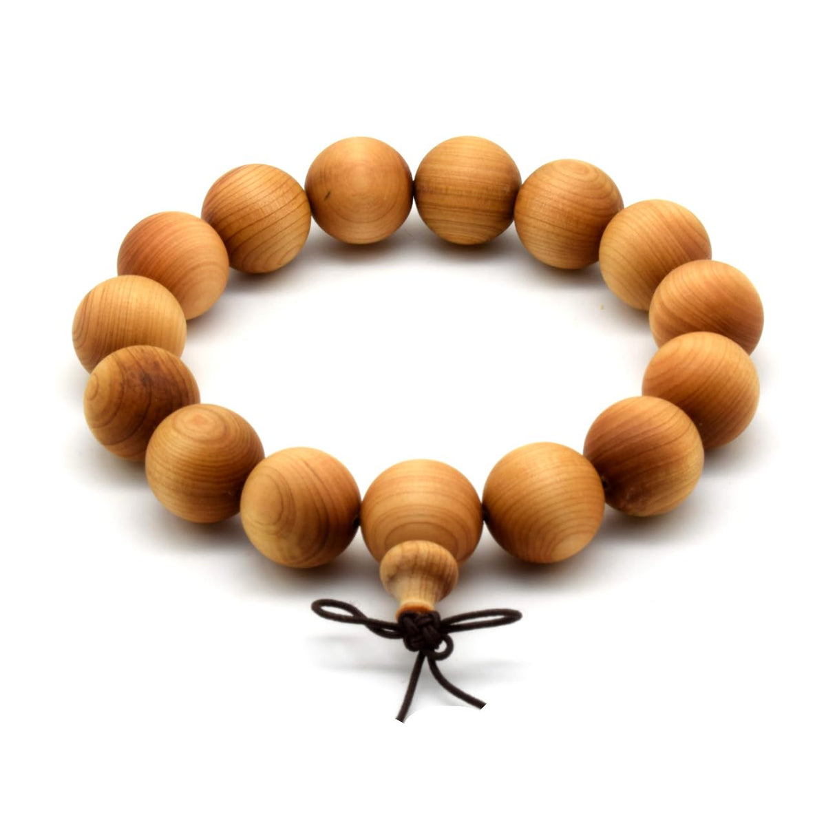Unisex Thuja Sutchuenensis Wood Beads Wooden Bracelet Necklace Prayer Mala Wristband Bracelet (15mm 15 Beads)