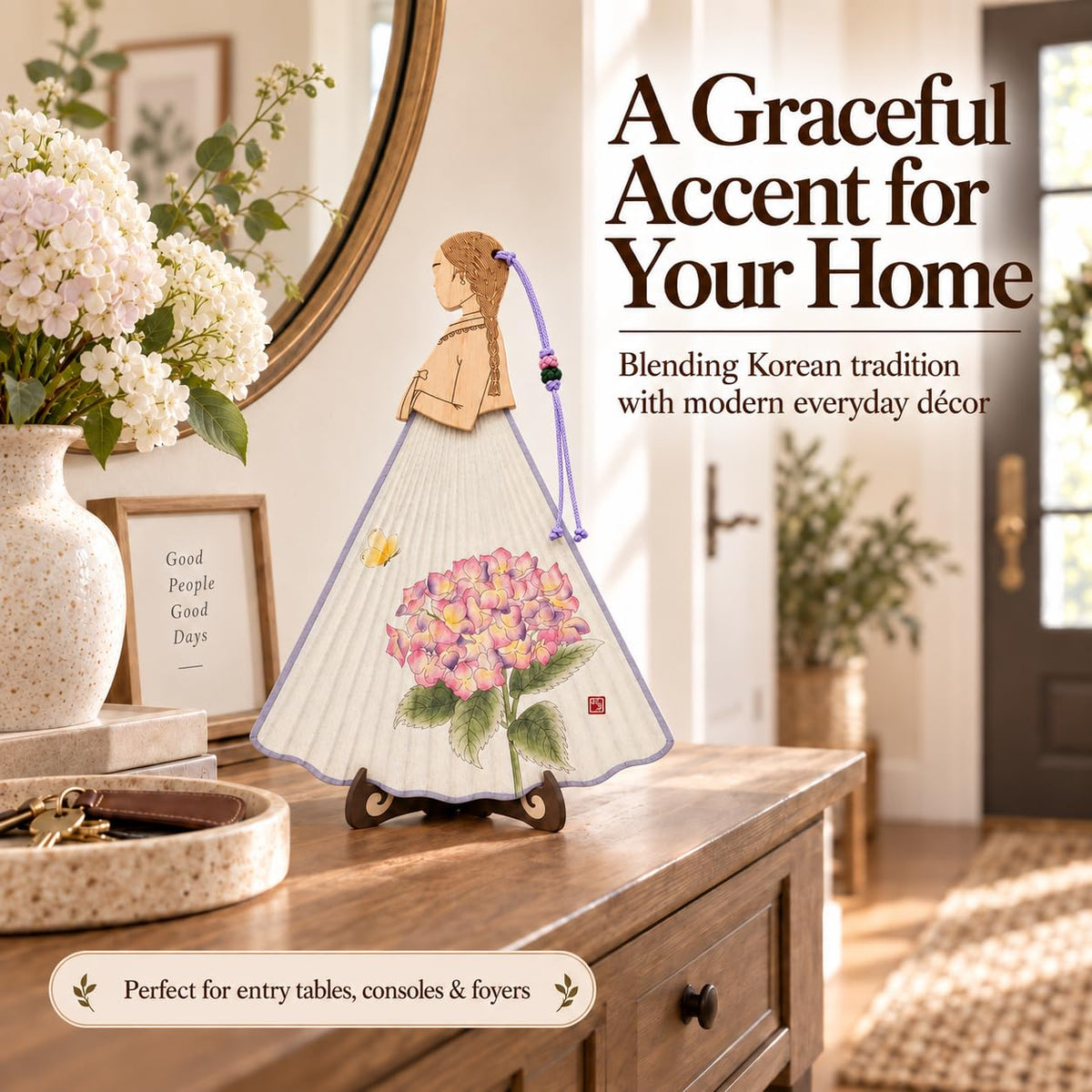 Korean Shelf Decor (Hydrangea Bloom)