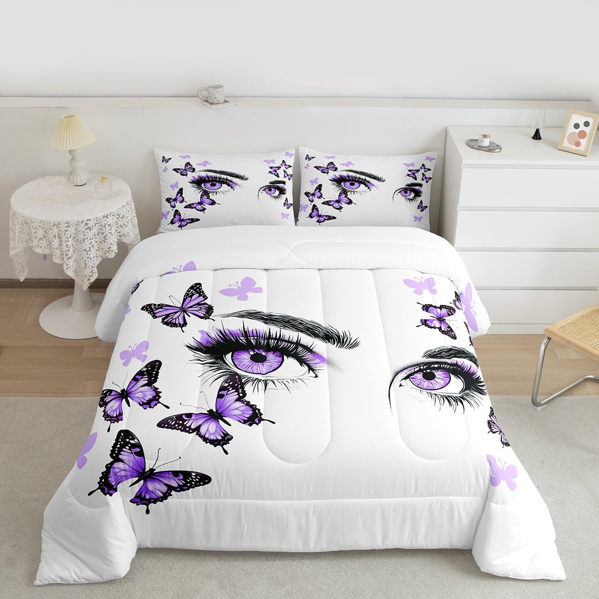 Eyelash Comforter Set Toddler Size 3 Pcs for Kids Boys Girls (Multi 801 / Toddler)