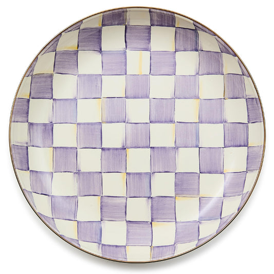 Enamel Abundant Bowl (Violet Check)