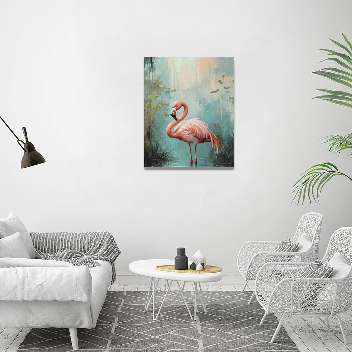 Flamingo Wall Art (20"L x 16"W / Flamingo)